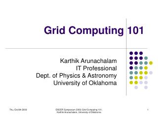 Grid Computing 101