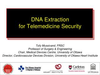 DNA Extraction for Telemedicine Security