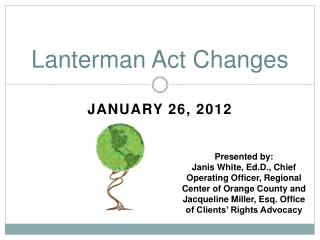 Lanterman Act Changes