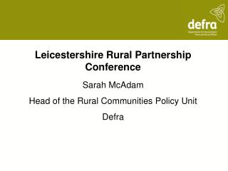 Leicestershire Rural Partnership Conference