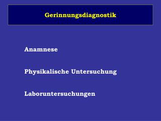 Gerinnungsdiagnostik