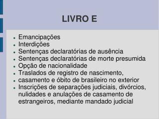 LIVRO E