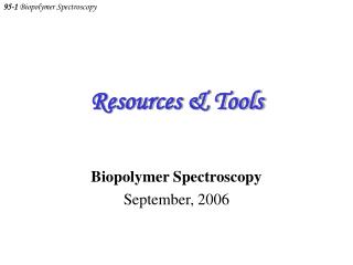 Resources &amp; Tools