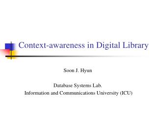 Context-awareness in Digital Library