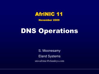 DNS Operations
