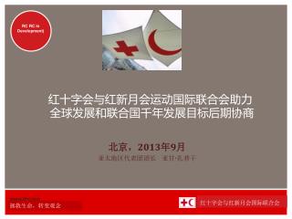 红十字会与红新月会运动国际联合会助力 全球发展和联合国千年发展目标后期协商