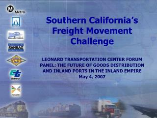 Southern California’s Freight Movement Challenge