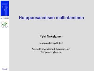 Huippuosaamisen mallintaminen