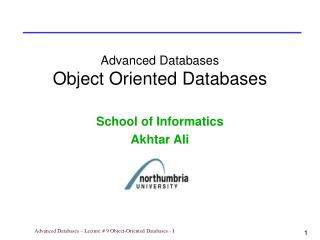 Advanced Databases Object Oriented Databases