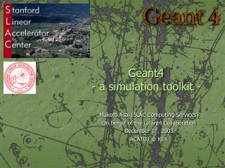 Geant4 - a simulation toolkit -