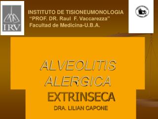 ALVEOLITIS ALERGICA