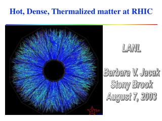 Hot, Dense, Thermalized matter at RHIC