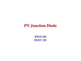 PN Junction Diode