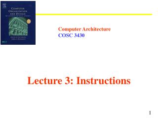 Computer Architecture COSC 3430