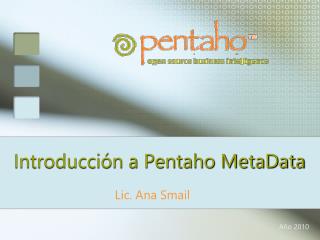Introducción a Pentaho MetaData