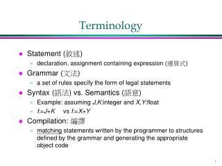 Terminology