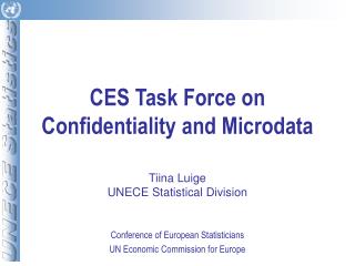 CES Task Force on Confidentiality and Microdata