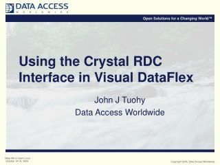 Using the Crystal RDC Interface in Visual DataFlex