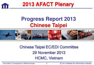 Progress Report 2013 Chinese Taipei