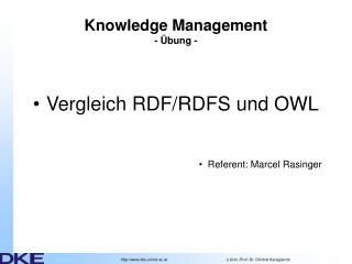 Knowledge Management - Übung -