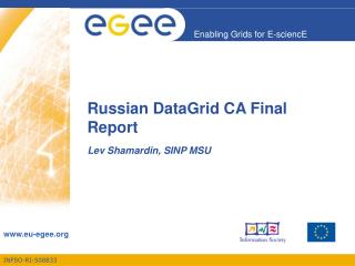 Russian DataGrid CA Final Report