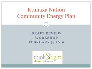 Ktunaxa Nation Community Energy Plan