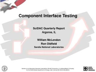 Component Interface Testing