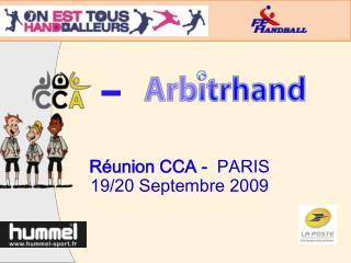 Réunion CCA - PARIS 19/20 Septembre 2009