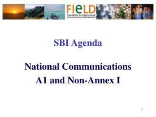 SBI Agenda National Communications A1 and Non-Annex I