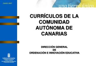 CURRÍCULOS DE LA COMUNIDAD AUTÓNOMA DE CANARIAS