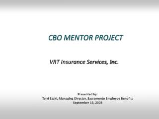 CBO MENTOR PROJECT