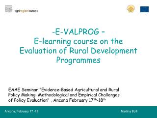 E-VALPROG – E-learning course on the Evaluation of Rural Development Programmes