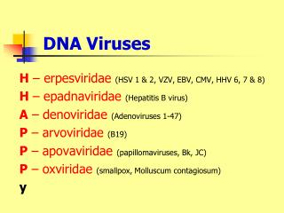 DNA Viruses