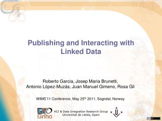 Publishing and Interacting with Linked Data