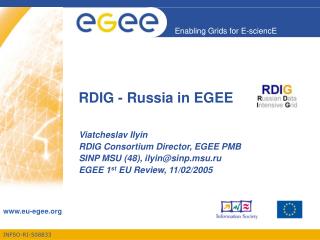 RDIG - Russia in EGEE