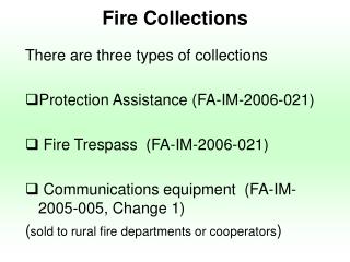 Fire Collections