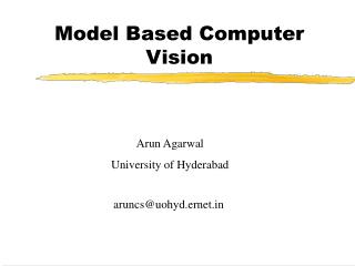 Model Based Computer Vision