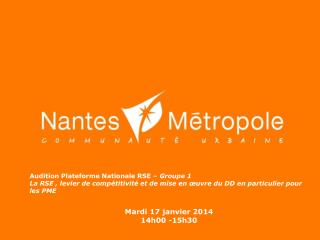 Audition Plateforme Nationale RSE – Groupe 1