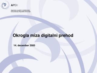 Okrogla miza digitalni prehod