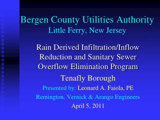 Bergen County Utilities Authority Little Ferry, New Jersey