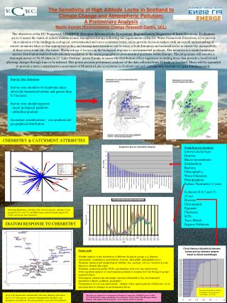 The Sensitivity of High Altitude Lochs in Scotland to Climate Change and Atmospheric Pollution: A Preliminary Analysis