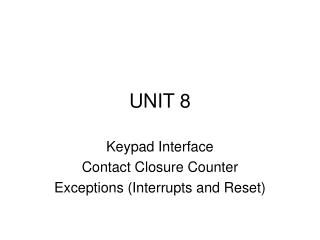 UNIT 8