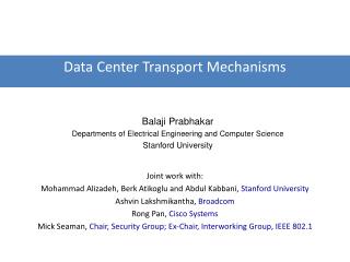 Data Center Transport Mechanisms