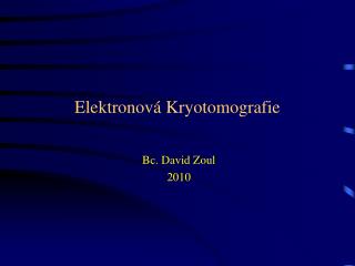 Elektronová Kryotomografie