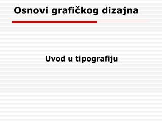 Osnovi grafičkog dizajna