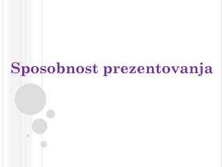 Sposobnost prezentovanja