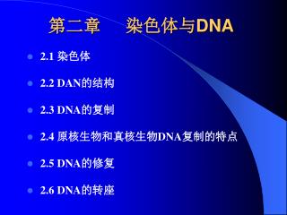 第二章 染色体与 DNA