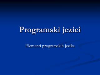 Programski jezici