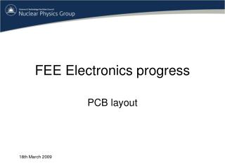 FEE Electronics progress