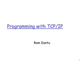 Programming with TCP/IP
